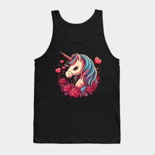 Valentines Unicorn Love Tank Top